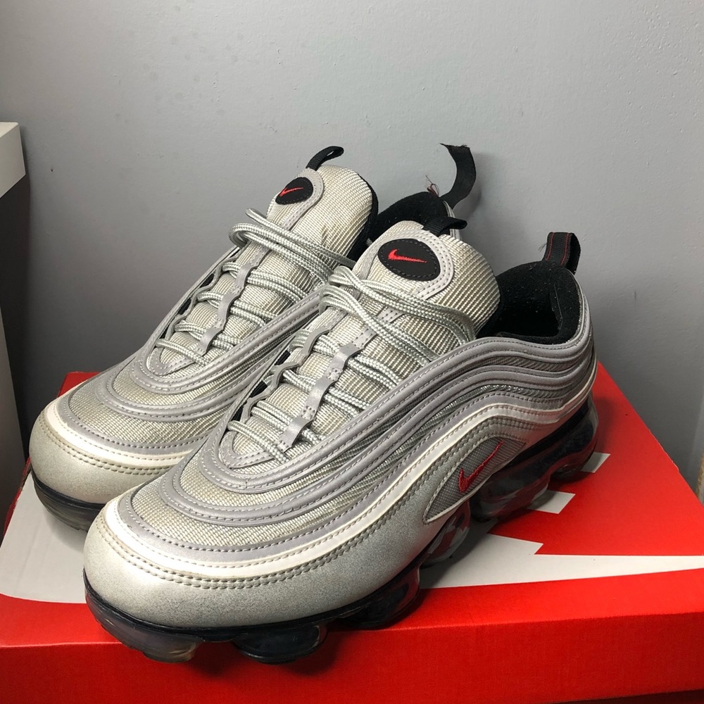 Men Nike Air Vapormax 97 Silver Bullet